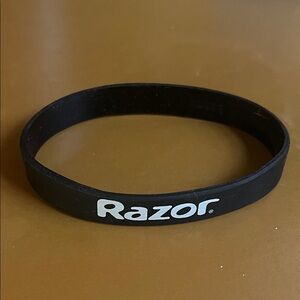 Razor scooter skater Black Silicone Bracelet wristband